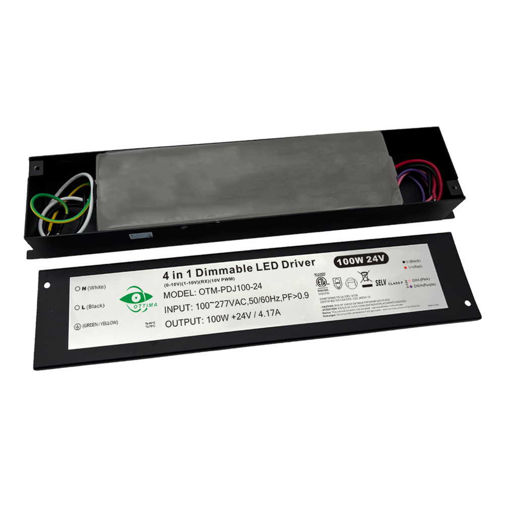 100W Constant Voltage 0-10V Dimmable LED Driver Junction Box