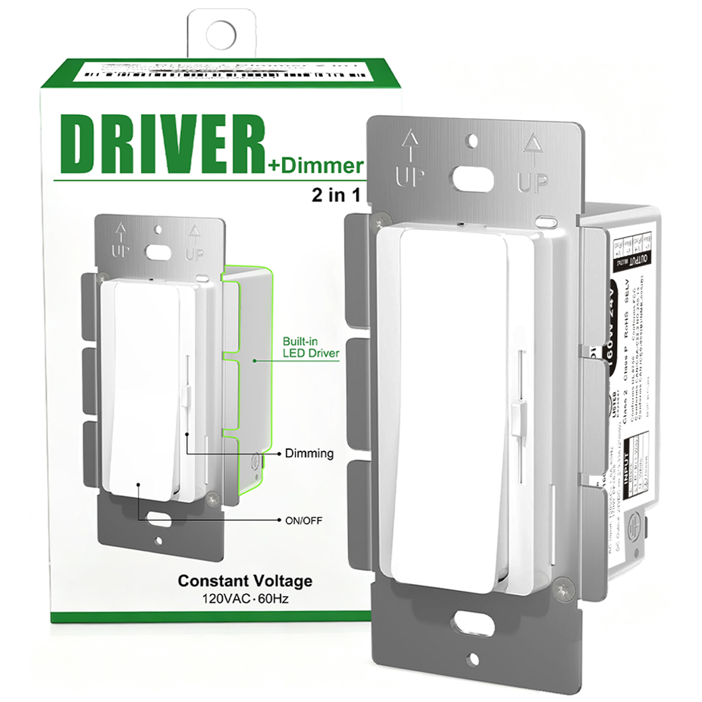 160W Dimmable LED Driver & Dimmer 2-in-1 High-Power Constant Voltage