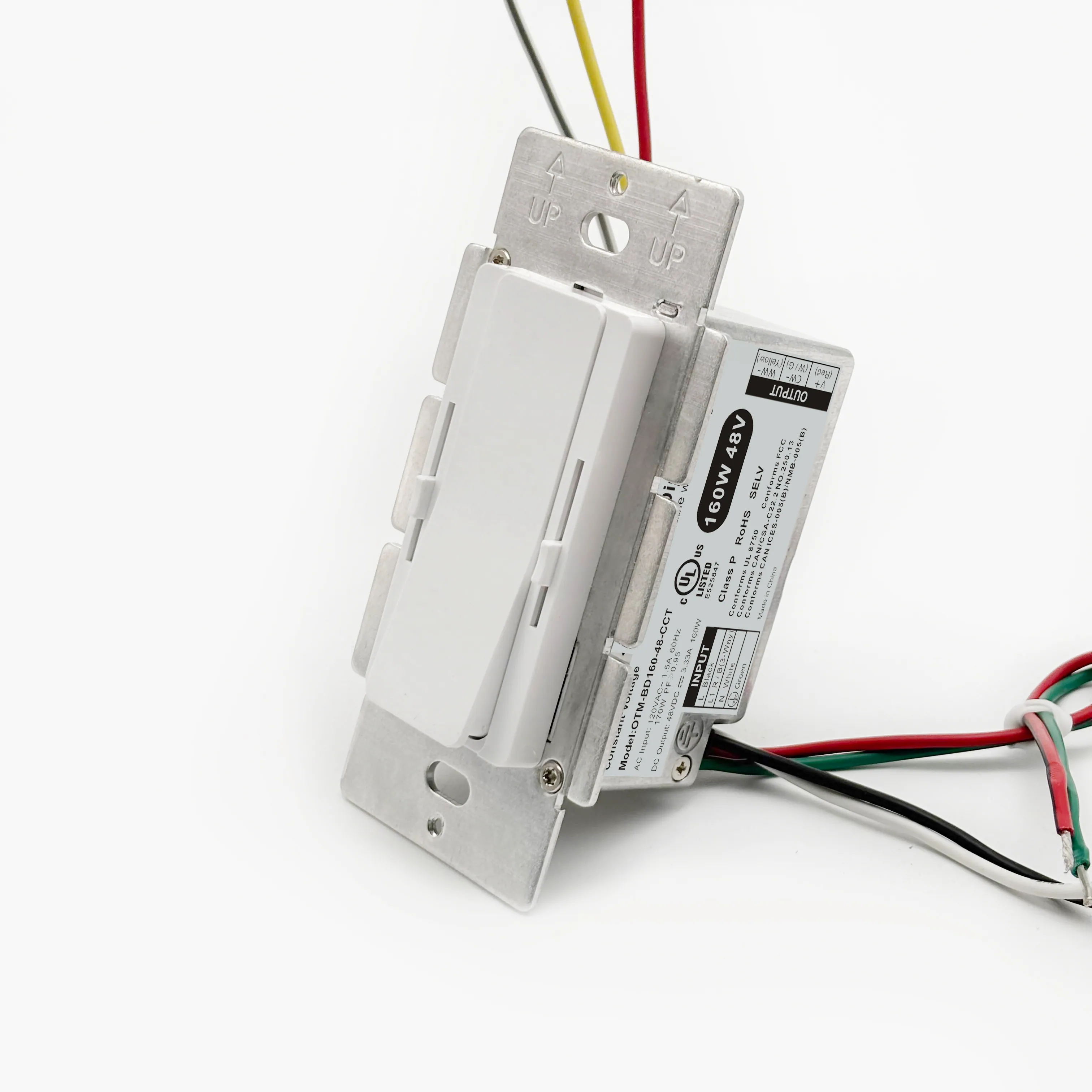 160W CCT Dimmable LED Driver and Dimmer Switch 2-in-1 Unit Constant Voltage