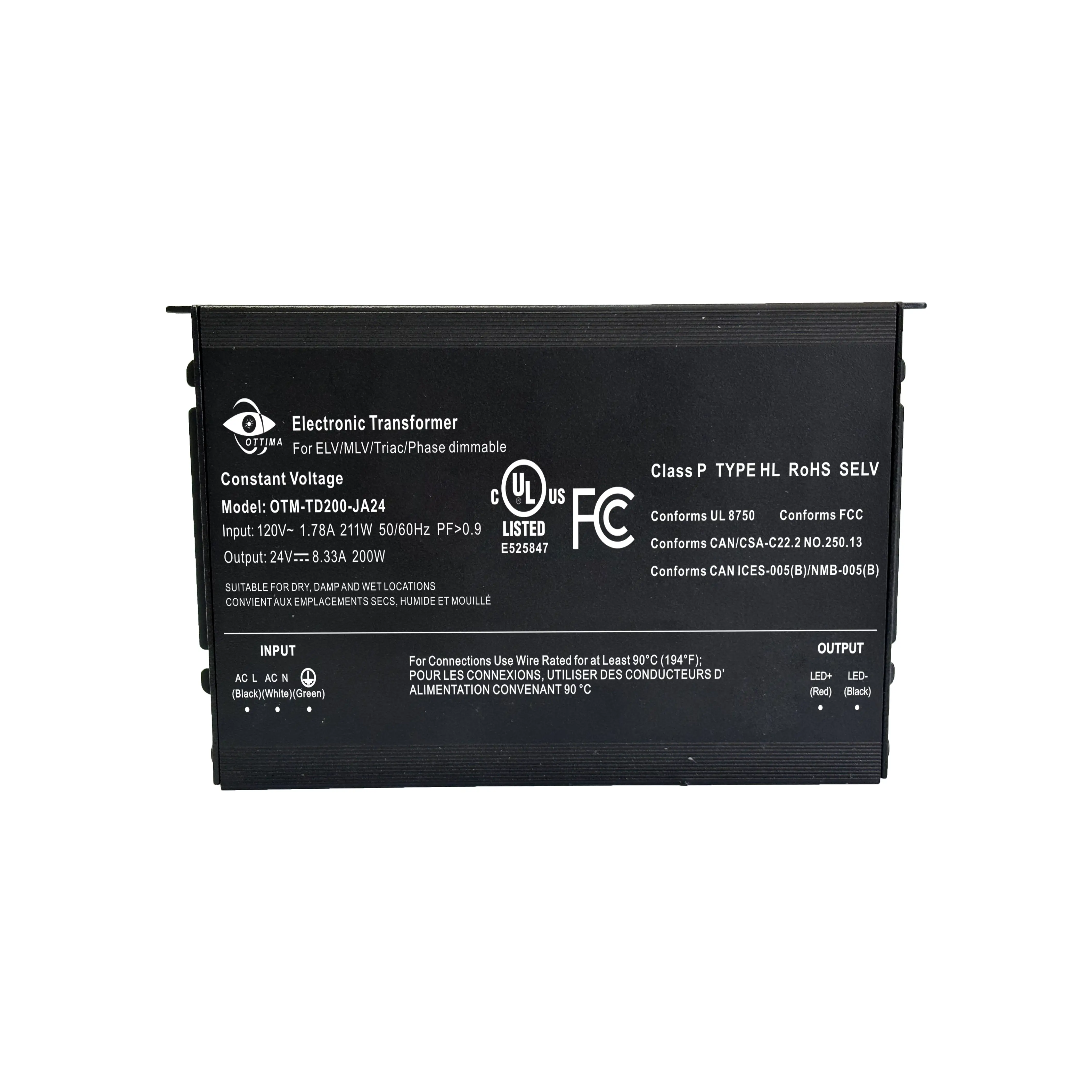 200W Transformador regulable de voltaje constante de alta eficiencia