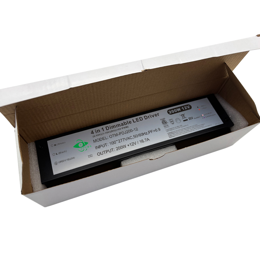 200W 0-10V Dimmable LED Driver Junction Box Meet U.S Cannada Standard