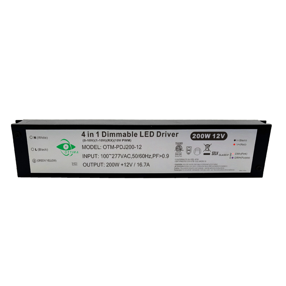 200W 0-10V Dimmable LED Driver Junction Box Meet U.S Cannada Standard