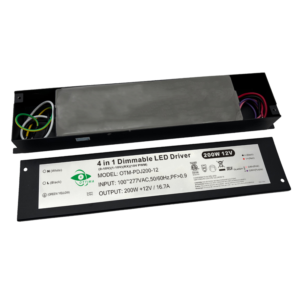 200W 0-10V Dimmable LED Driver Junction Box Meet U.S Cannada Standard