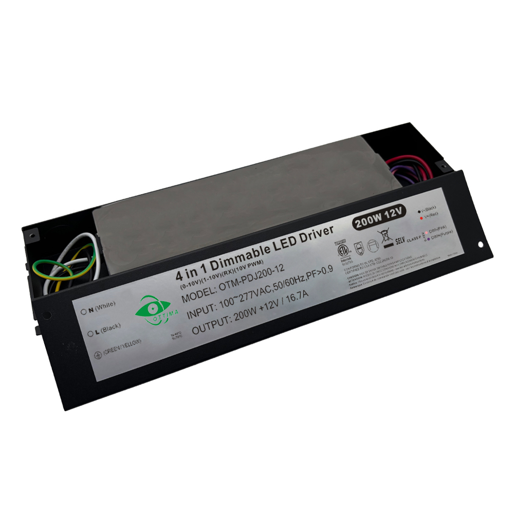 200W 0-10V Dimmable LED Driver Junction Box Meet U.S Cannada Standard