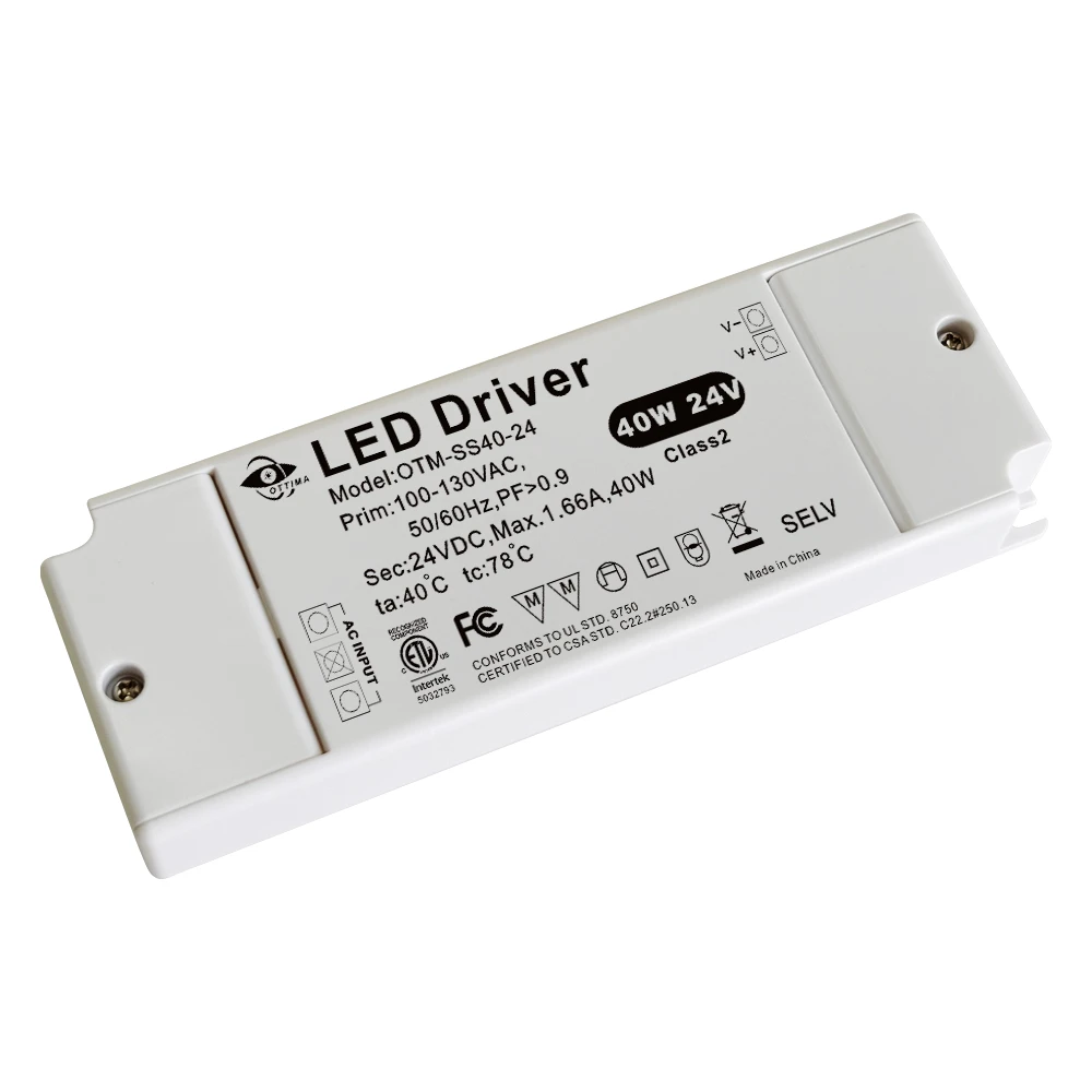 40W IP20 Indoor Constant Voltage LED Driver with Lever Terminal Block LED Driver (5-Year Warranty)