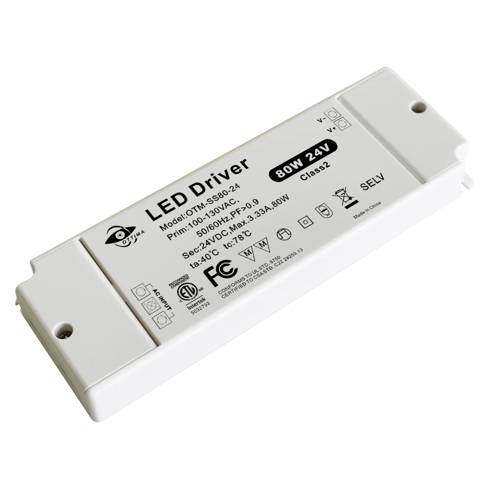 80W Easy Installation with Loop in and Out Connector LED Driver Compact