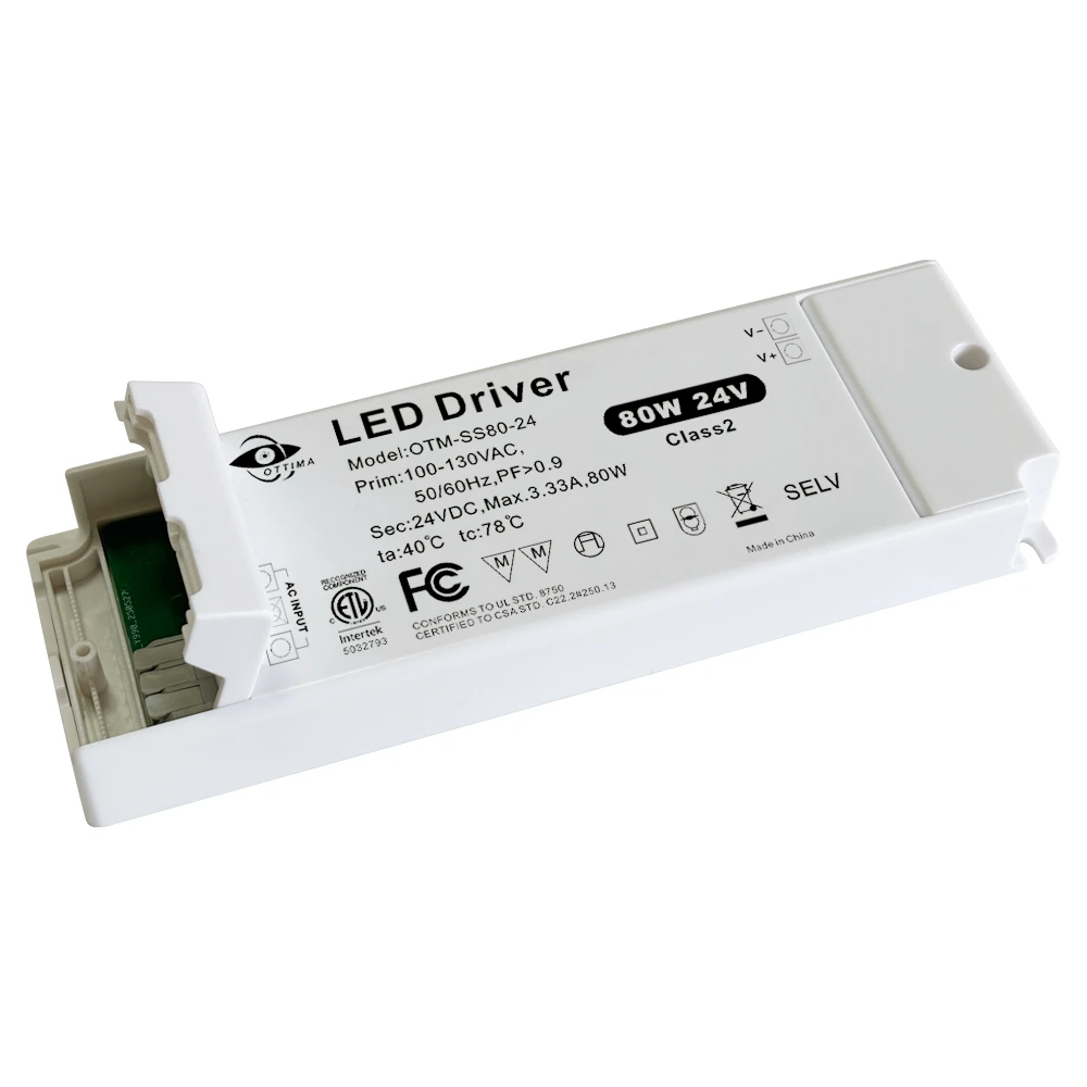 80W Easy Installation with Loop in and Out Connector LED Driver Compact