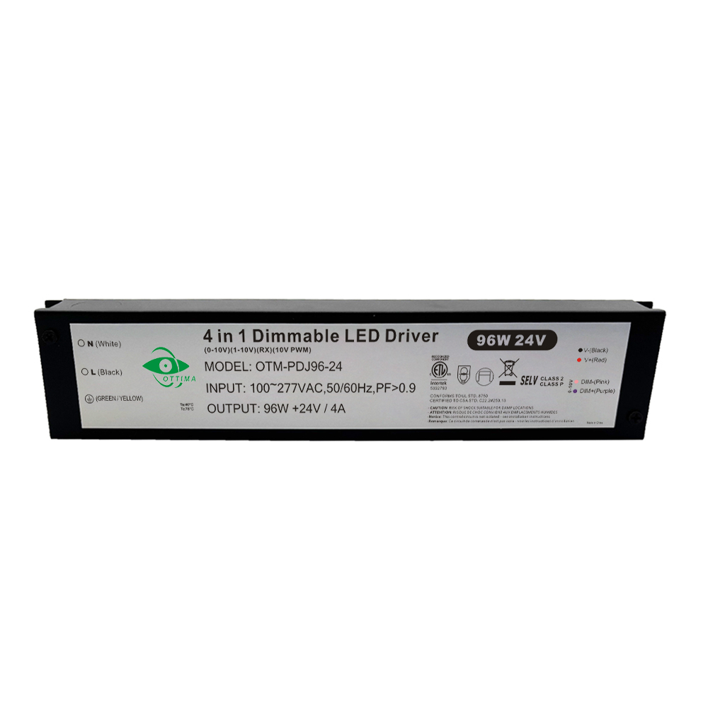 96W 24V 110-277V Dimmable LED Driver Junction Box