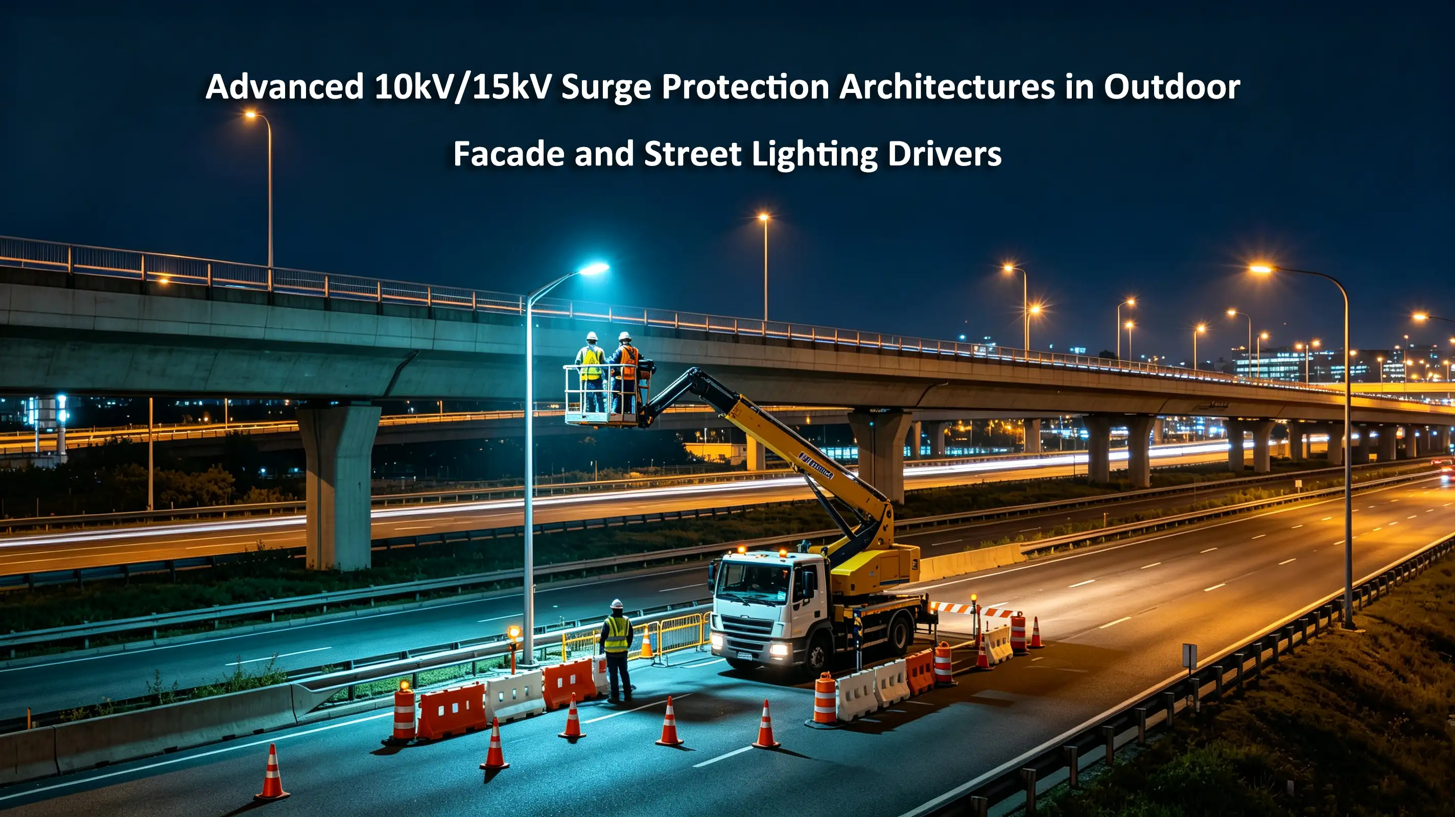 Advanced 10kV/15kV Surge Protection Architectures in Outdoor Facade and Street Lighting Drivers