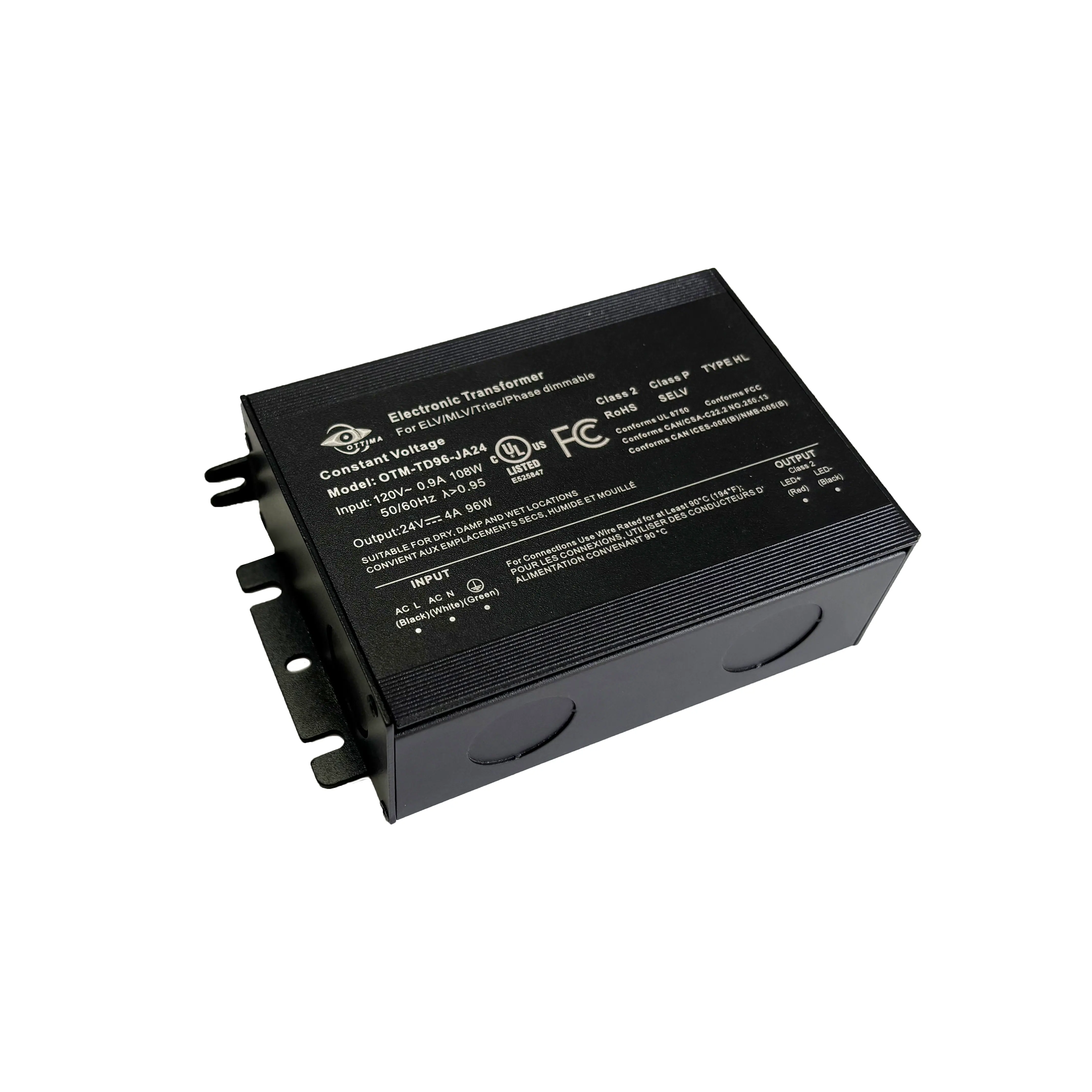 96W Mini Triac Dimmable Electronic Transformer Junction Box