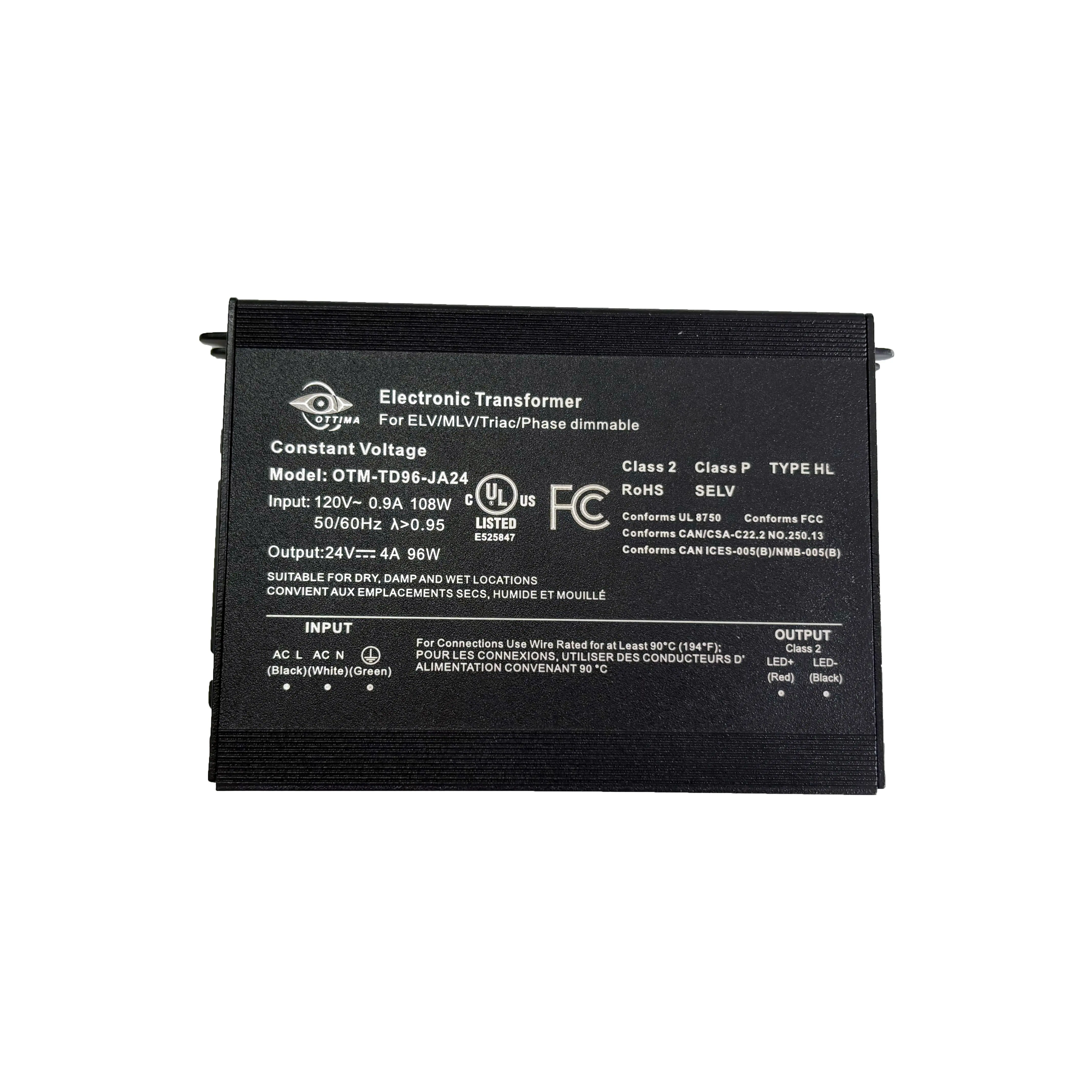 96W Mini Triac Dimmable Electronic Transformer Junction Box