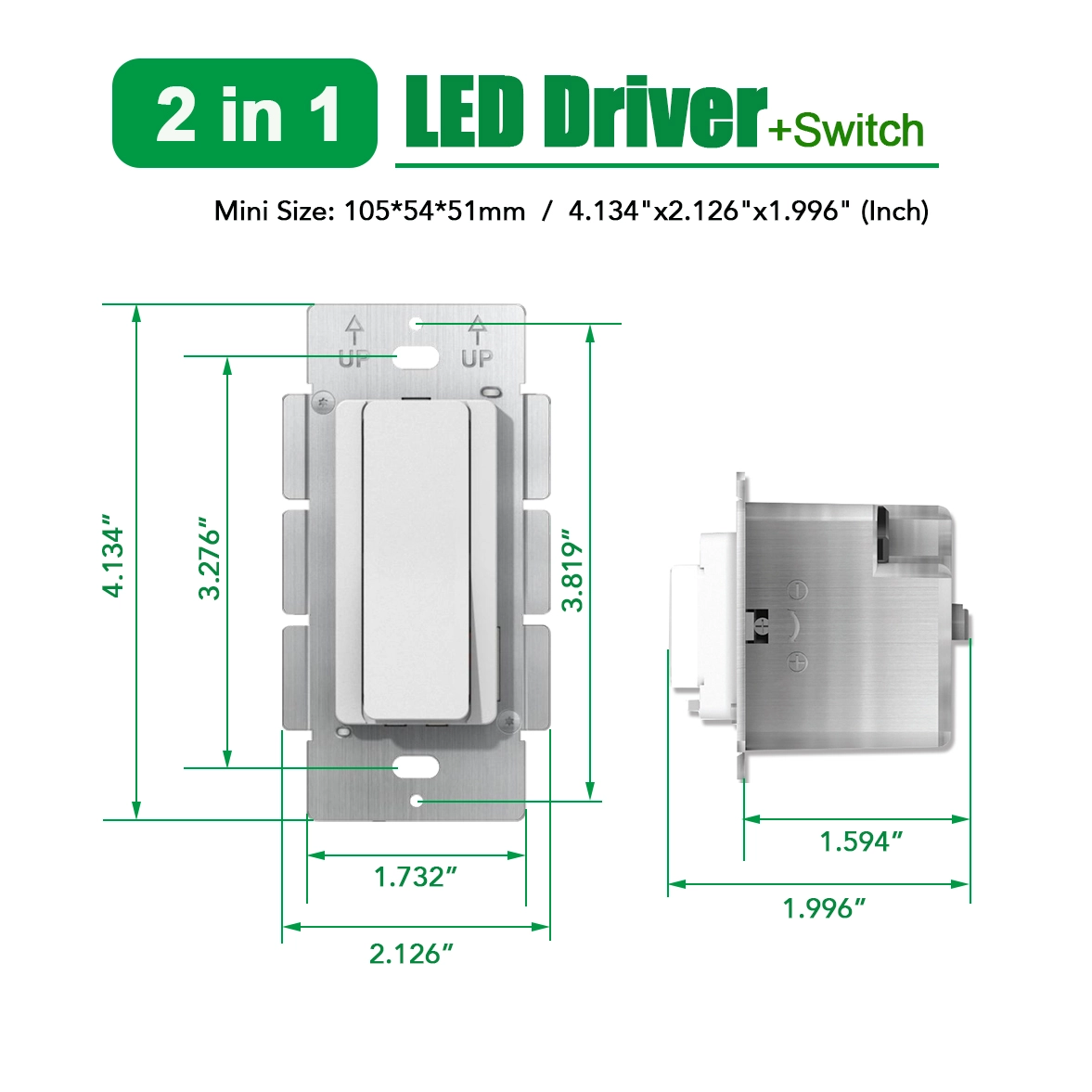 120W LED Power Supply with Switch On/Off Space Saving Lighting